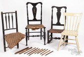 FOUR ASSORTED CHAIRSFour assor