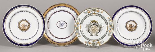 FOUR ASSORTED CHINESE EXPORT PLATES