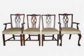 FOUR ASSORTED CHIPPENDALE-STYL