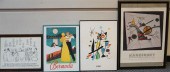 FOUR ASSORTED COLOR PRINTS AND