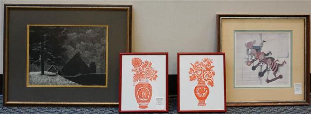 FOUR ASSORTED COLOR PRINTSFour
