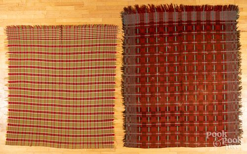 FOUR ASSORTED COVERLETS, 19TH