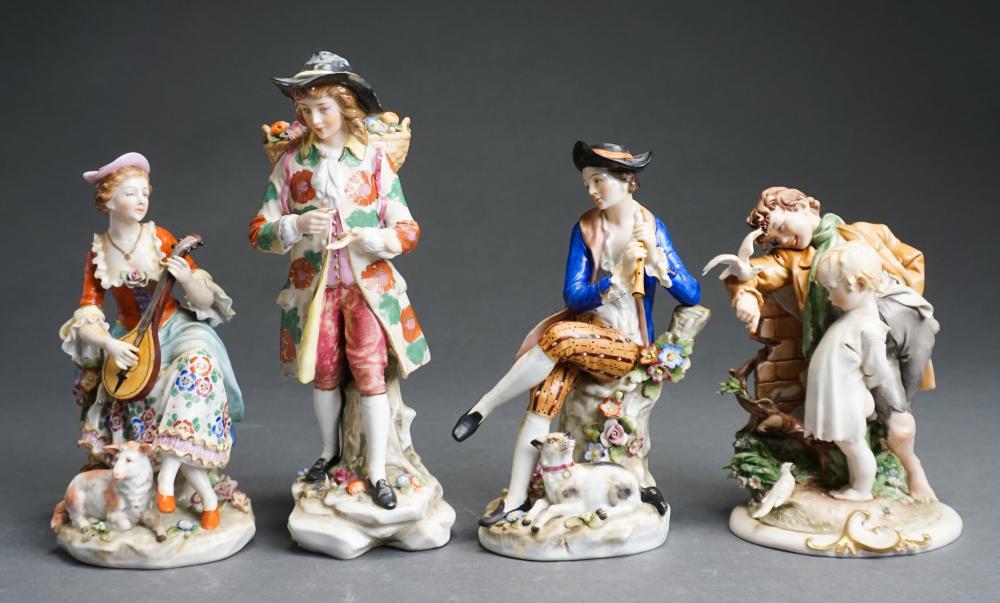FOUR ASSORTED EUROPEAN PORCELAIN