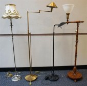 FOUR ASSORTED FLOOR LAMPSFour