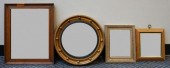 FOUR ASSORTED FRAMED MIRRORS,