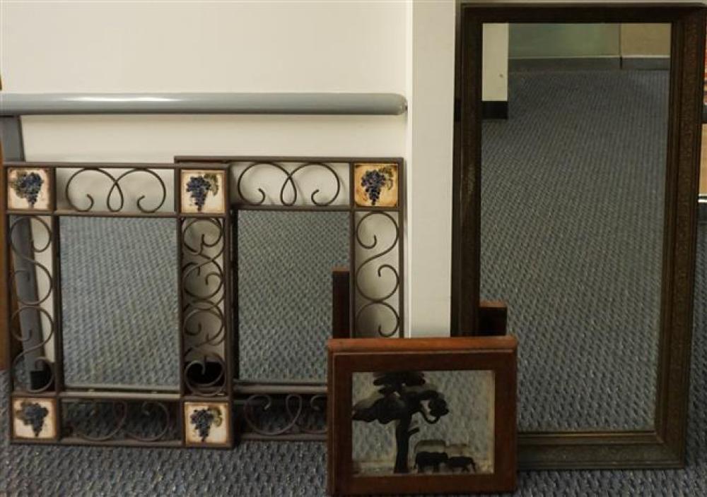 FOUR ASSORTED FRAMED MIRRORSFour