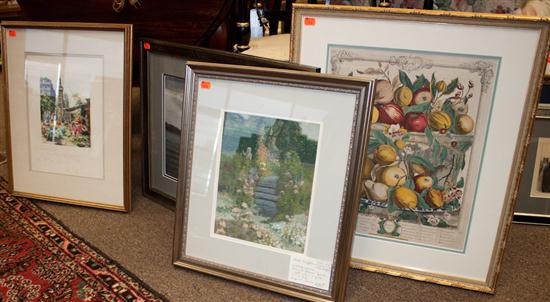 Four assorted framed prints