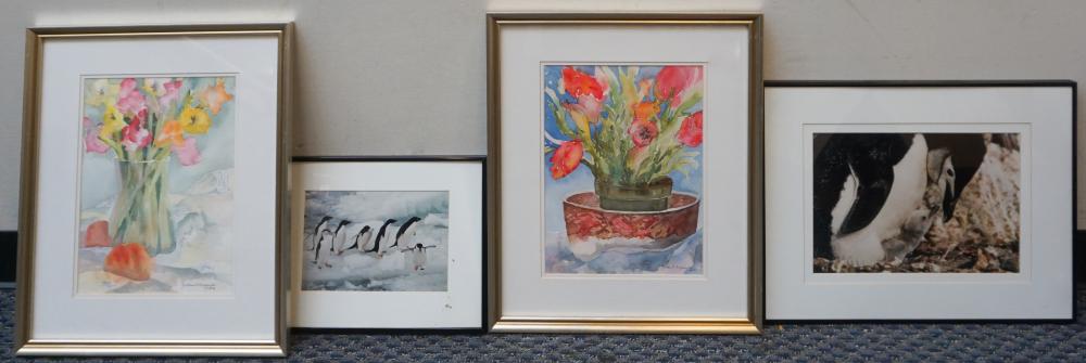 FOUR ASSORTED FRAMED WORKS OF