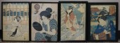 FOUR ASSORTED JAPANESE WOODBLO