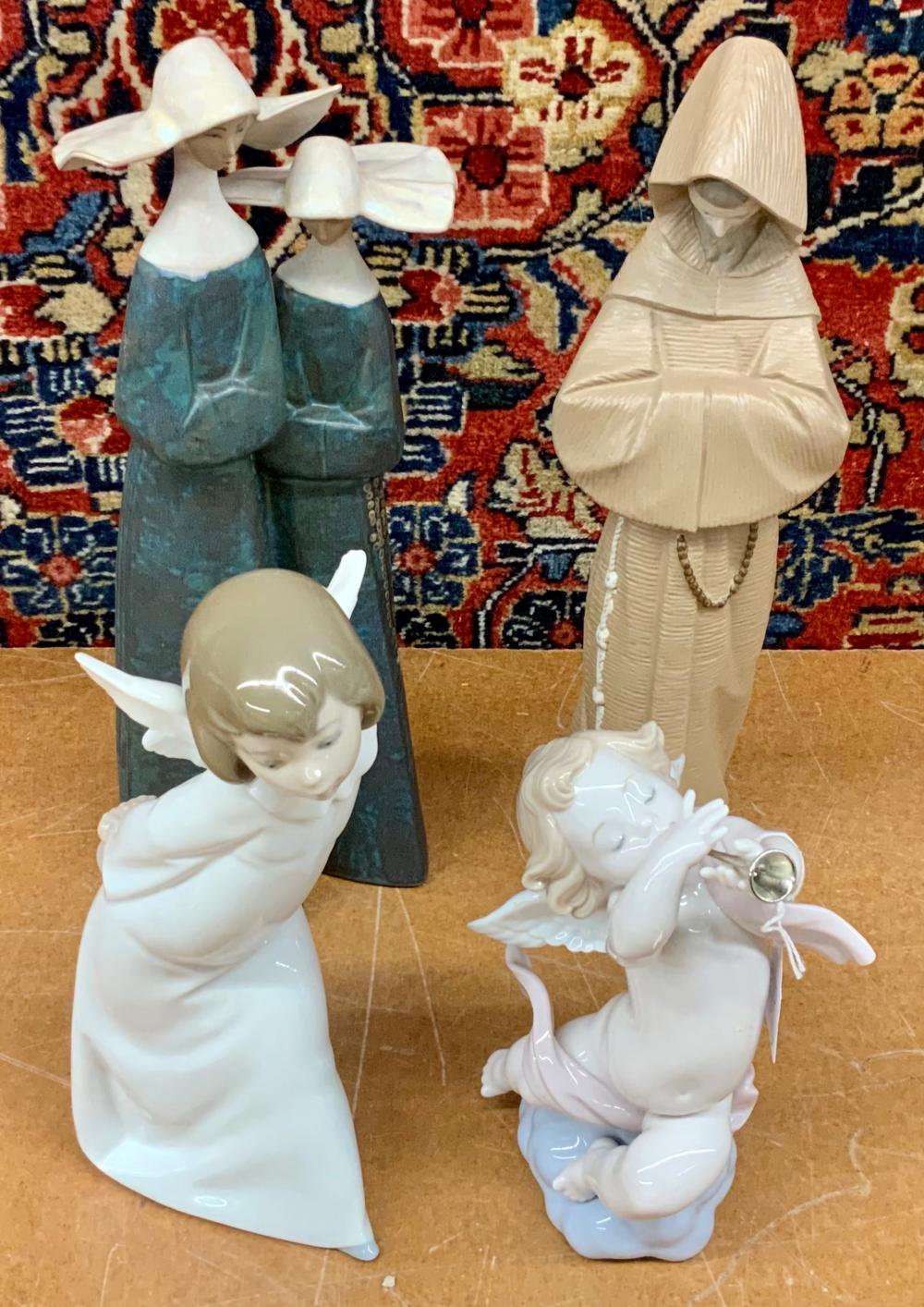 FOUR ASSORTED LLADRO PORCELAIN