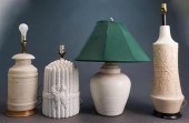 FOUR ASSORTED MAJOLICA TYPE CR