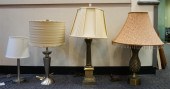 FOUR ASSORTED METAL TABLE LAMP