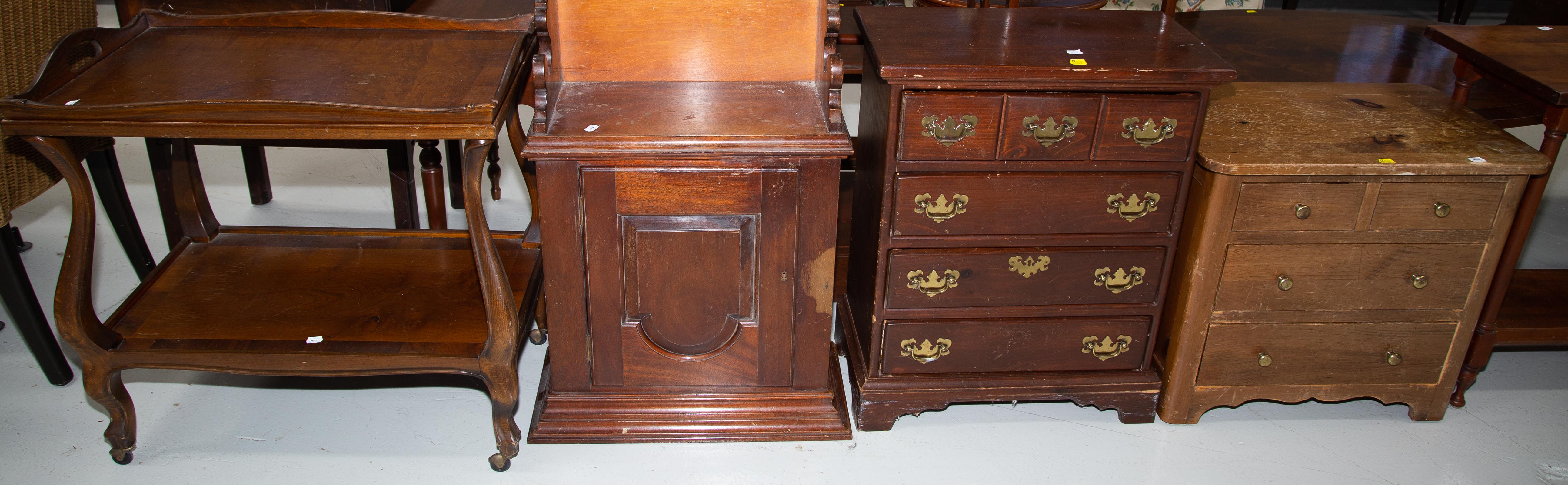 FOUR ASSORTED PIECES OF FURNITURE