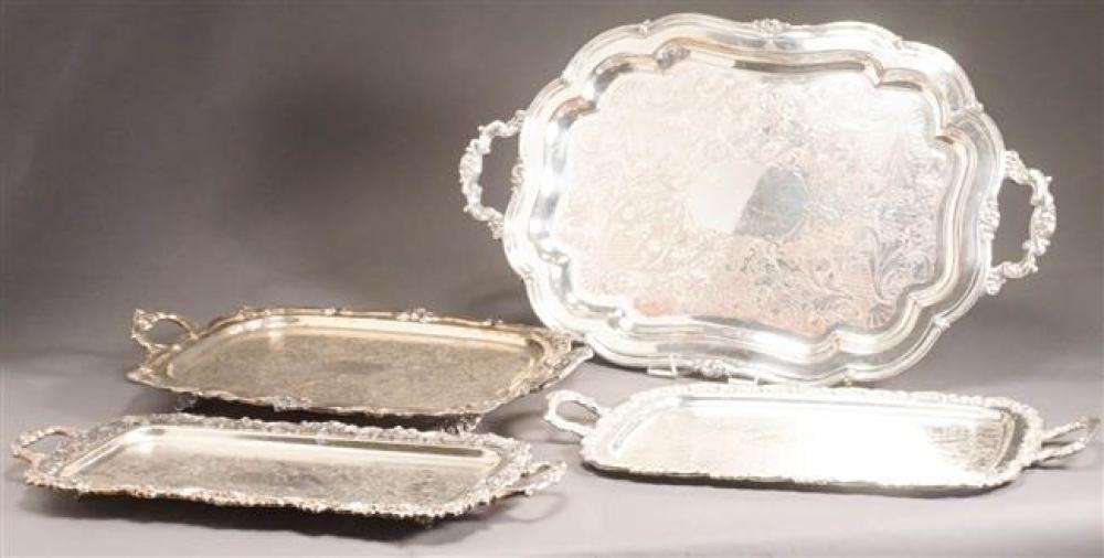 FOUR ASSORTED RECTANGULAR SILVER