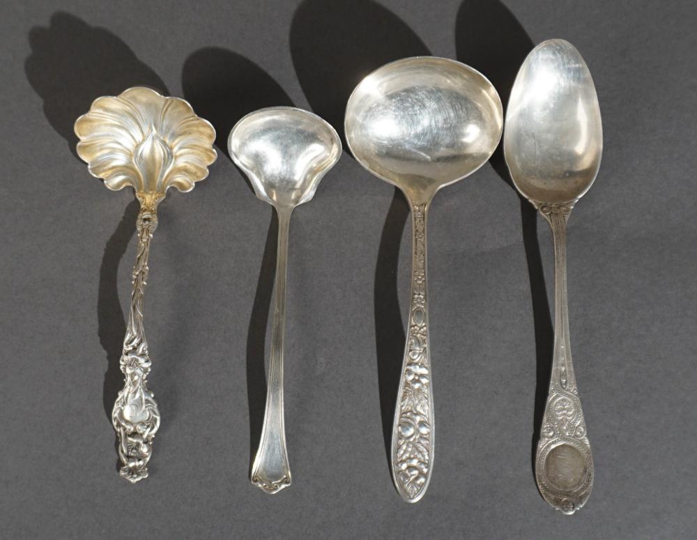 FOUR ASSORTED STERLING FLAT TABLE