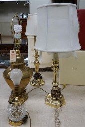 FOUR ASSORTED TABLE LAMPSFour