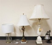 FOUR ASSORTED TABLE LAMPSFour