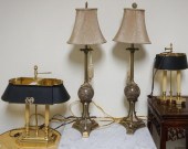 FOUR ASSORTED TABLE LAMPSFour