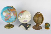 FOUR ASSORTED TERRESTRIAL GLOB