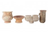 FOUR ASSORTED THAI POTTERY VES