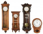 FOUR ASSORTED WALL CLOCKSFour