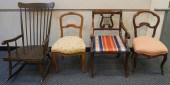 FOUR ASSORTED WOOD CHAIRSFour