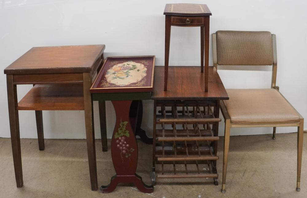 FOUR ASSORTED WOOD SIDE TABLES