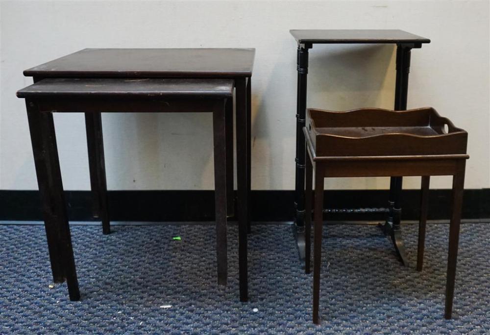 FOUR ASSORTED WOOD TABLESFour