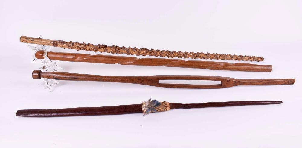 FOUR ASSORTED WOOD WALKING