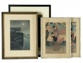 FOUR ASSORTED WOODBLOCK PRINTS