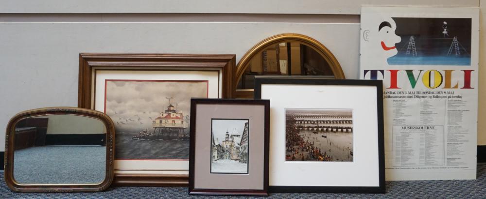 FOUR ASSORTED WORKS OF ART AND
