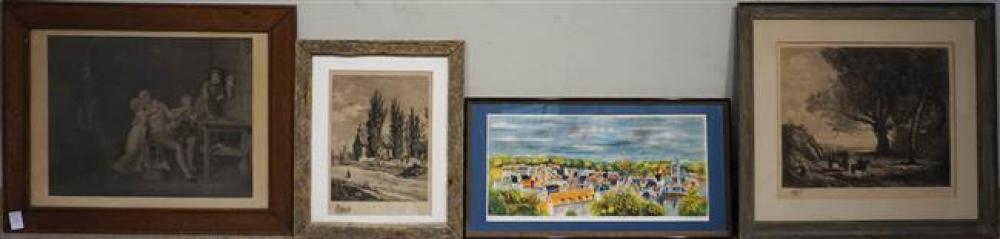 FOUR ASSORTED WORKS OF ARTFour