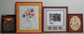 FOUR ASSORTED WORKS OF ARTFour