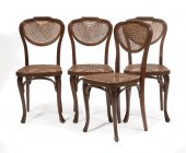 FOUR AUSTRIAN ART NOUVEAU BENT