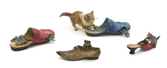 Four Austrian Cold Painted Bronze