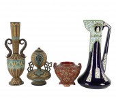 FOUR AUSTRIAN MAJOLICA ARTICLE