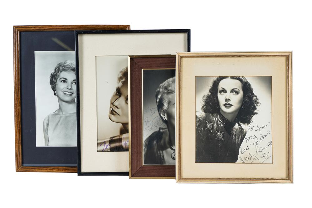 FOUR AUTOGRAPHED PHOTOGRAPHS OF