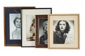 FOUR AUTOGRAPHED PHOTOGRAPHS O
