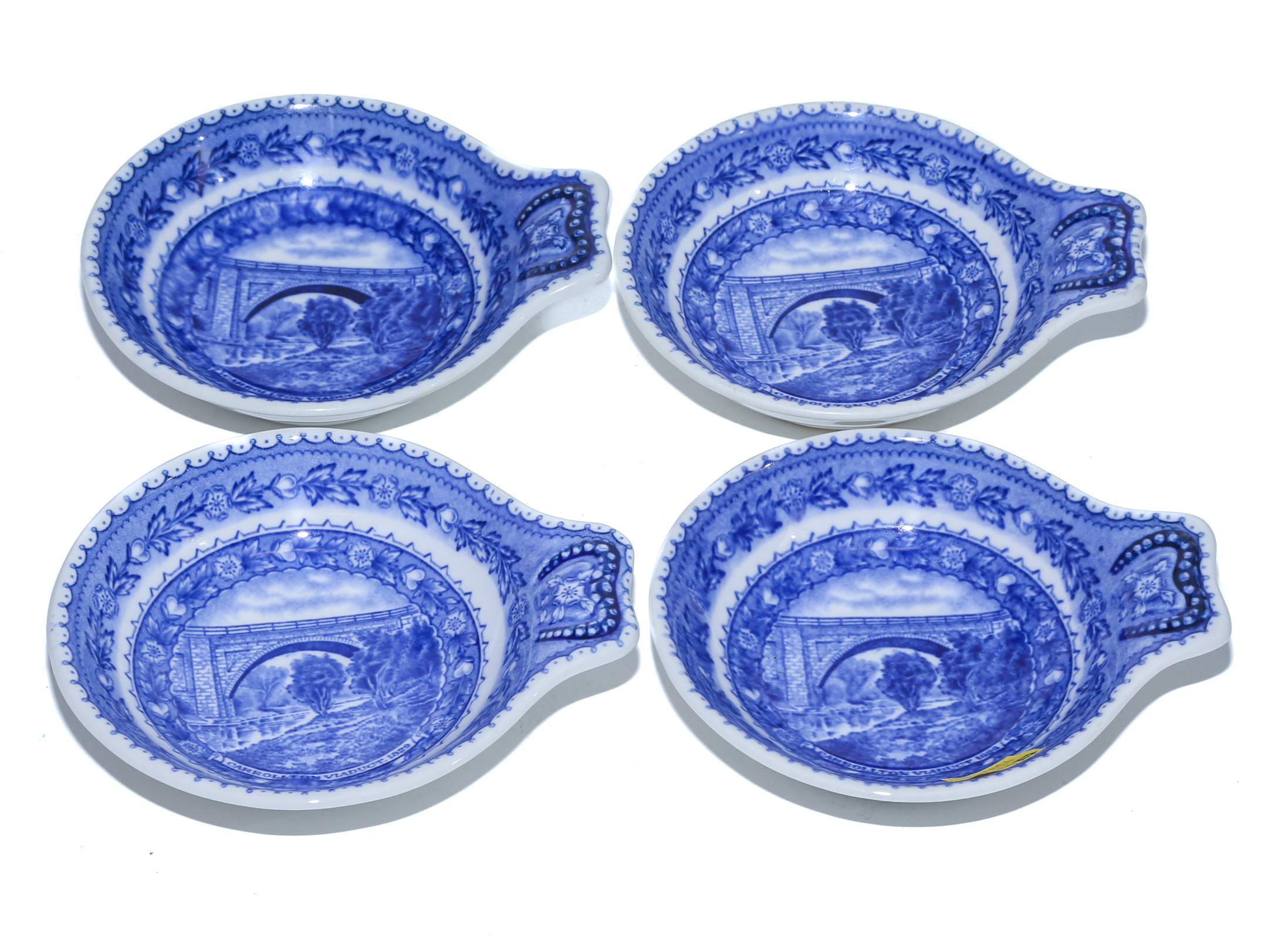 FOUR B & O LAMBERTON SMALL DISHES .