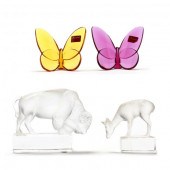 FOUR BACCARAT AND LALIQUE CRYS