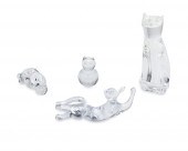 FOUR BACCARAT AND STEUBEN CRYS