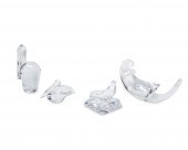 FOUR BACCARAT AND STEUBEN CRYS