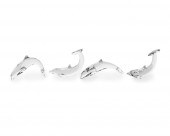 FOUR BACCARAT CLEAR GLASS DOLP