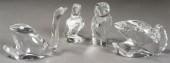FOUR BACCARAT CRYSTAL ANIMAL F
