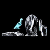 FOUR BACCARAT CRYSTAL ANIMALS<