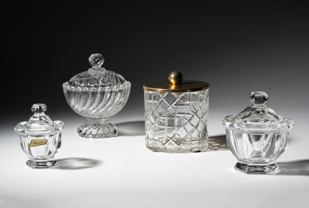 FOUR BACCARAT CRYSTAL JARSFour
