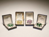 Four Baccarat glass paperweigh