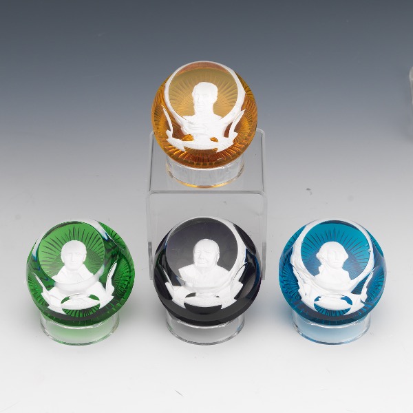 FOUR BACCARAT HISTORICAL FIGURE