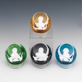 FOUR BACCARAT HISTORICAL FIGUR