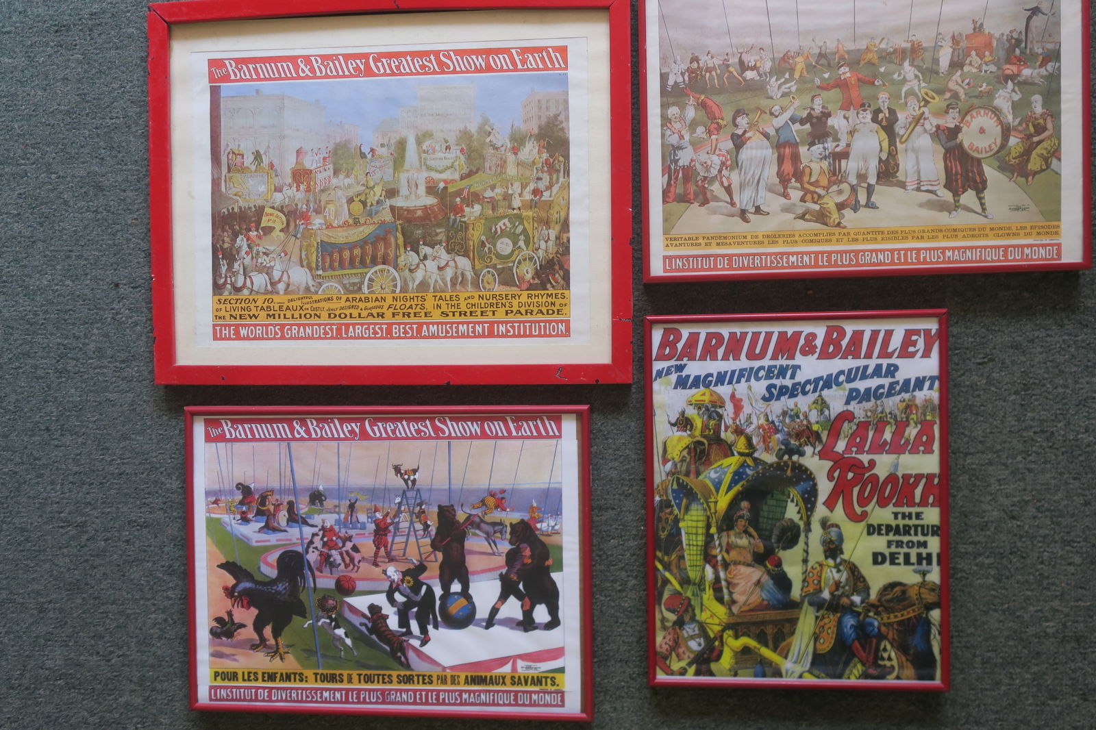 FOUR BARNUM & BAILEY CIRCUS ADS,